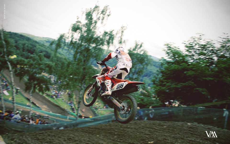 Czech Loket Motocross Track Race Scene