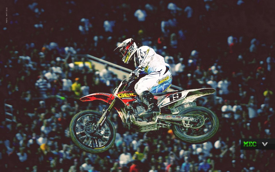 Motocross Rider Mid Air Jump