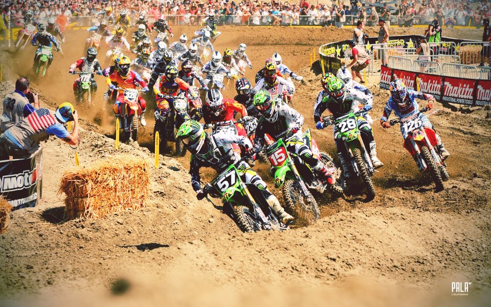 Motocross Dirt Track Race Scene