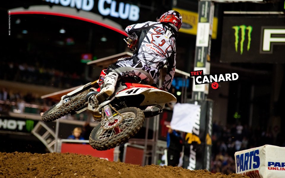 Trey Canard Supercross Motocross Race Action