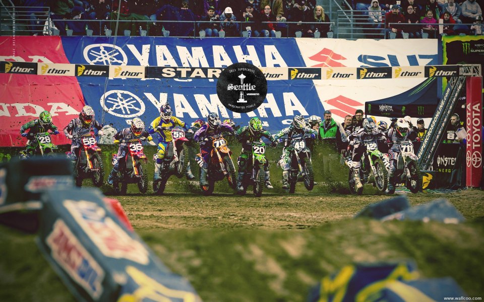 Seattle Motocross Starting Line Scene