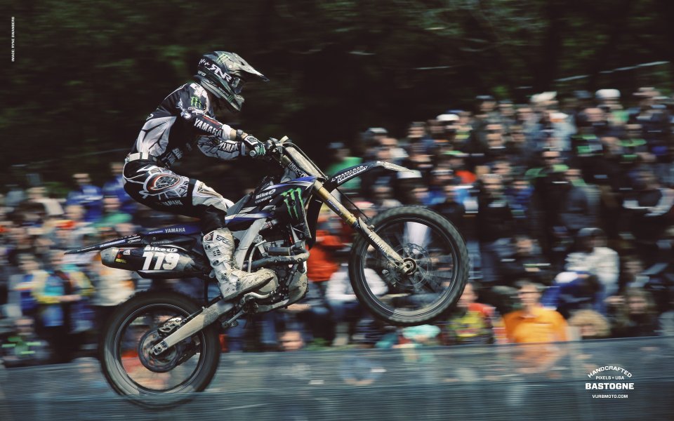 Belgian Bastogne Motocross Race Scene