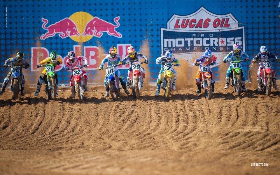 Lucas Oil Pro Motocross越野摩托车比赛起跑瞬间