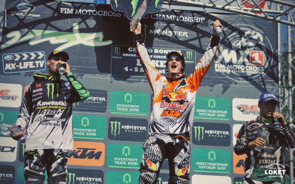 Fim Motocross World Championship Podium Celebration