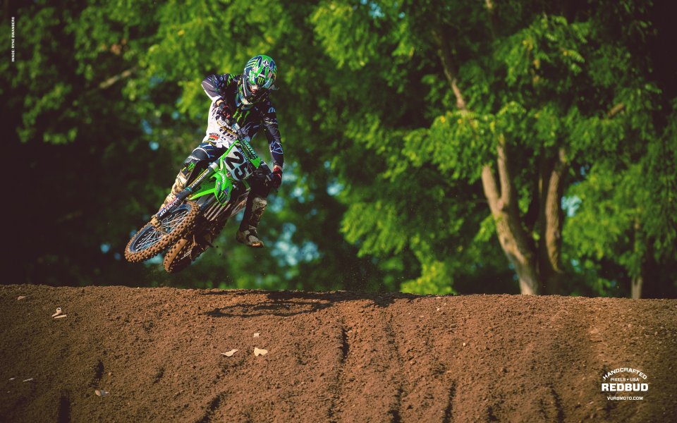 2012 RedBud Motocross Rider Jumping Track