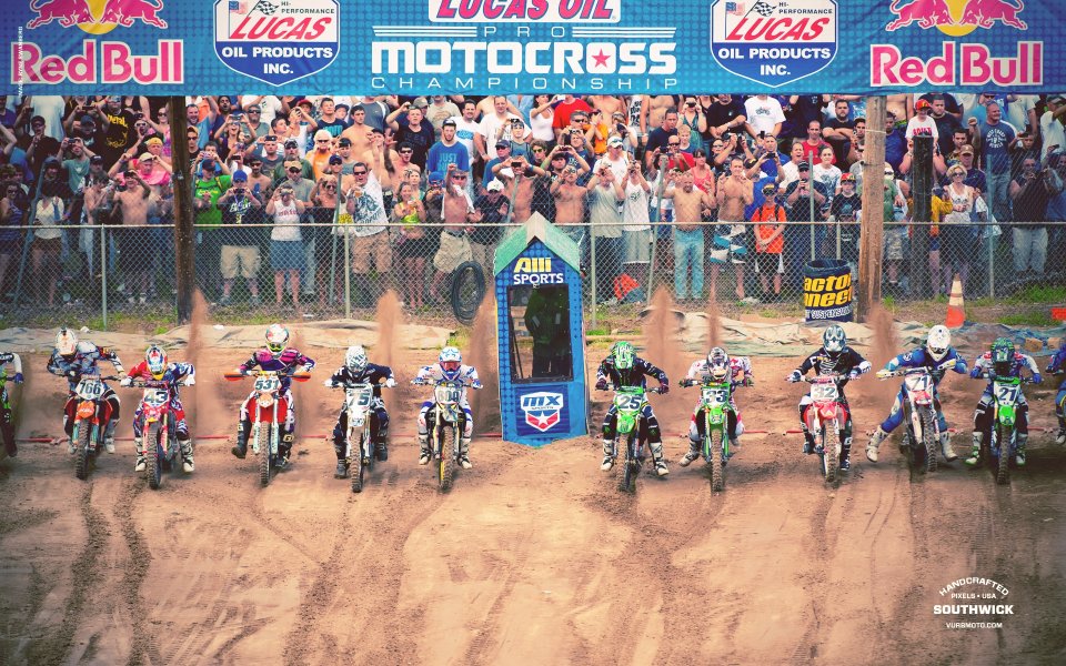 Lucas Oil Pro Motocross Championship Starting Line Scene