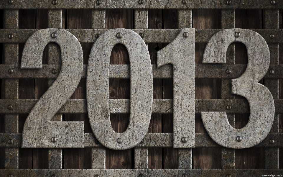 Industrial Style Metal Texture 2013 Numbers Wallpaper