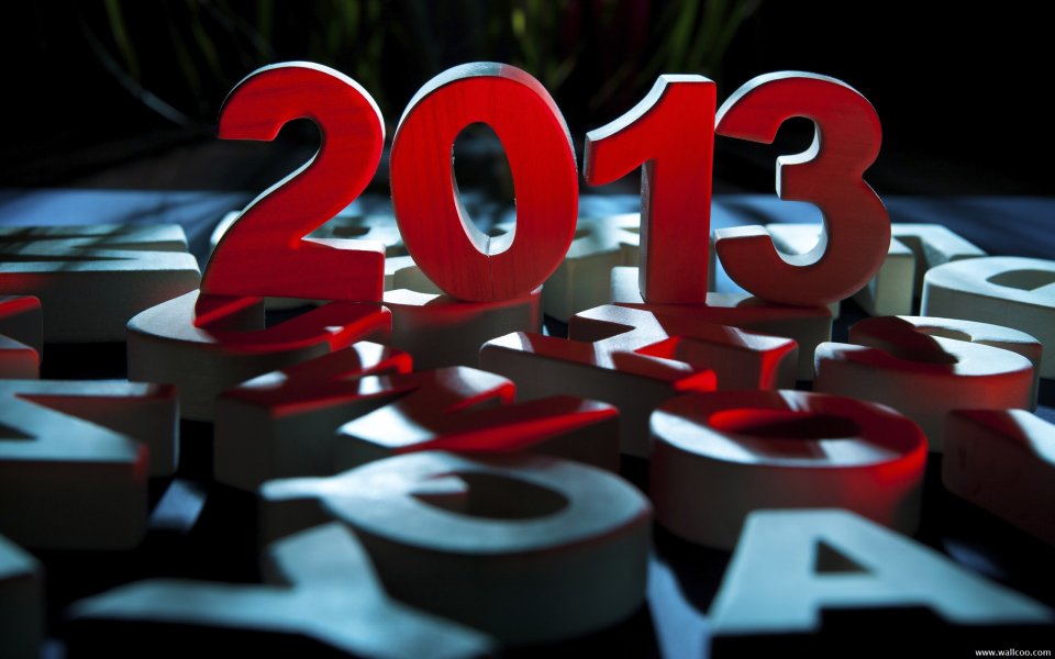 Red 3D Numbers 2013 New Year Countdown