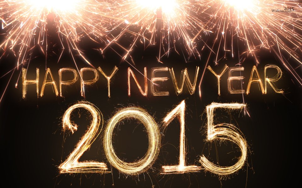 2015新年快乐光绘烟花摄影壁纸