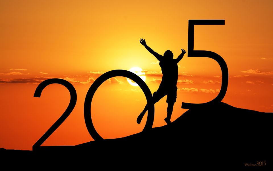 2015 Celebration Silhouette Jumping At Sunset