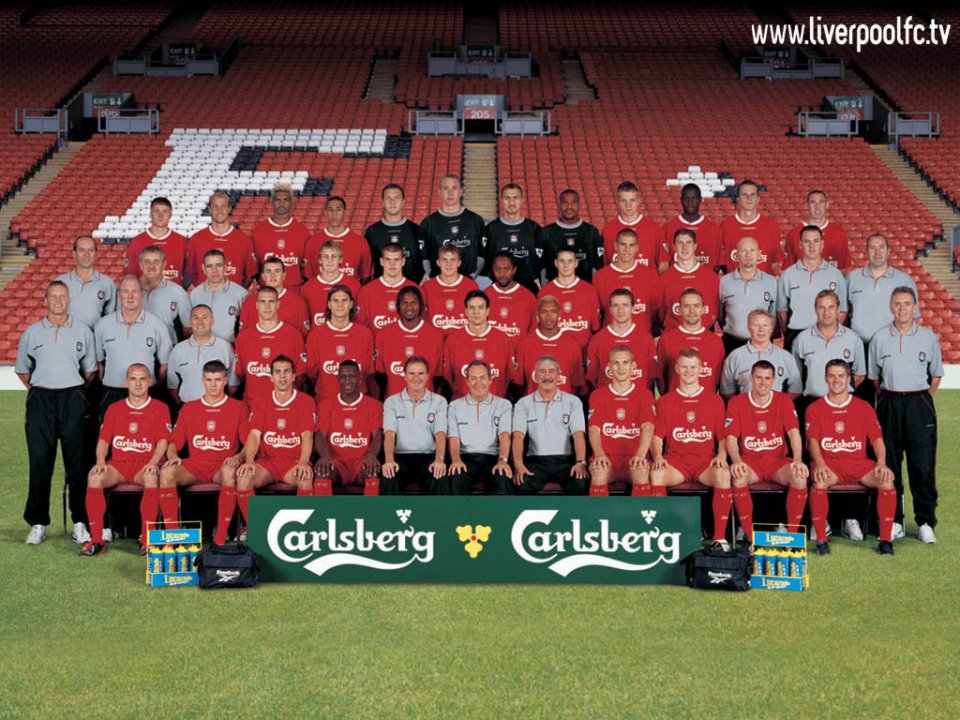 Liverpool FC Classic Season Official Team Photo At Anfield Stadium