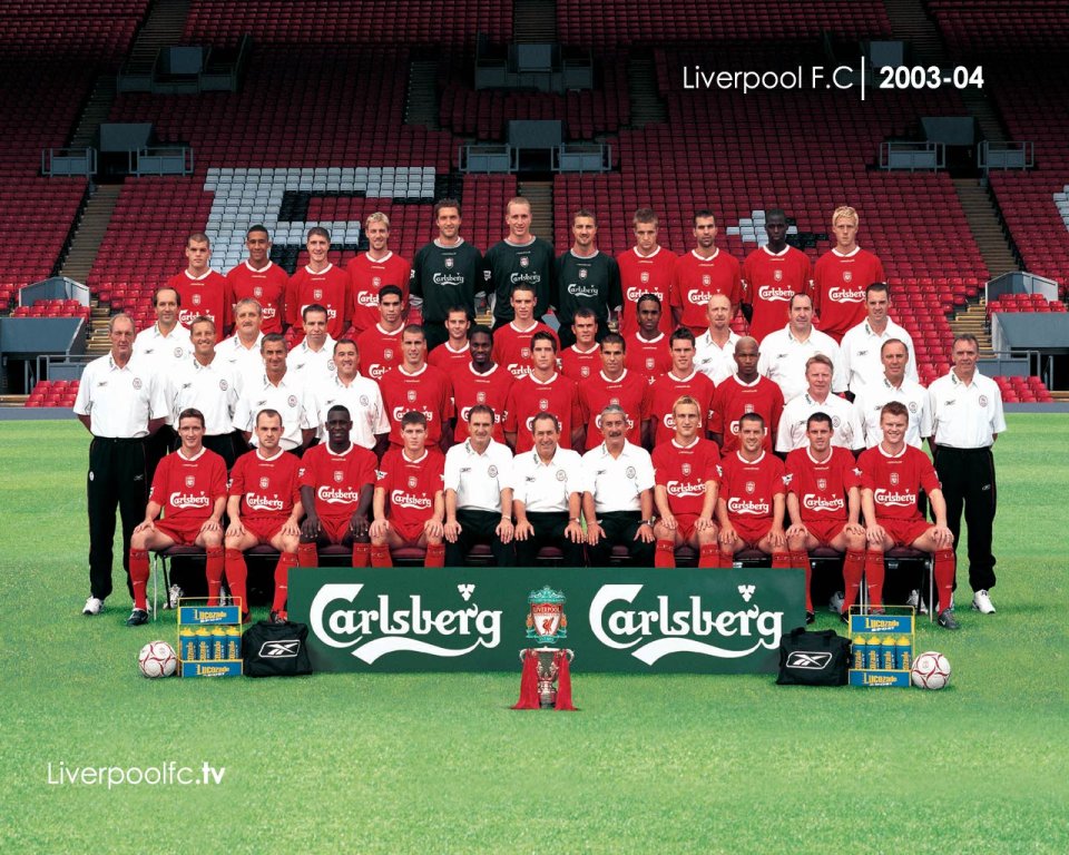 Liverpool FC 2003 2004 Season Official Team Photo