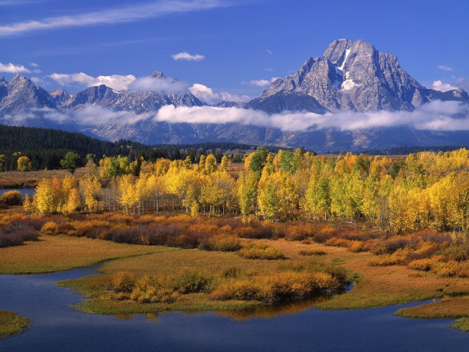 Snake River Sunrise Below Mount Moran Grand Teton National Park