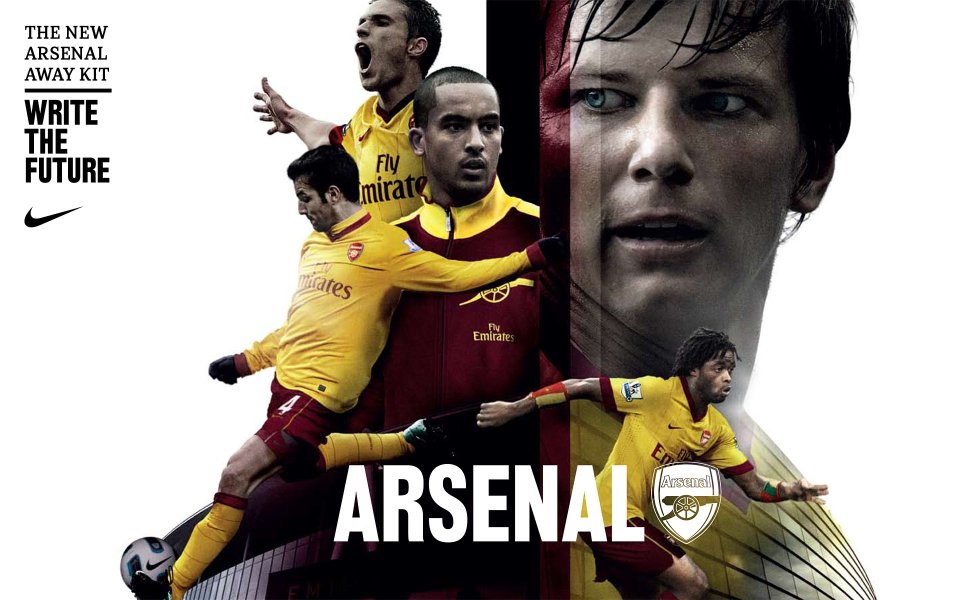 Arsenal 2010 11 Away Kit Promotional Poster