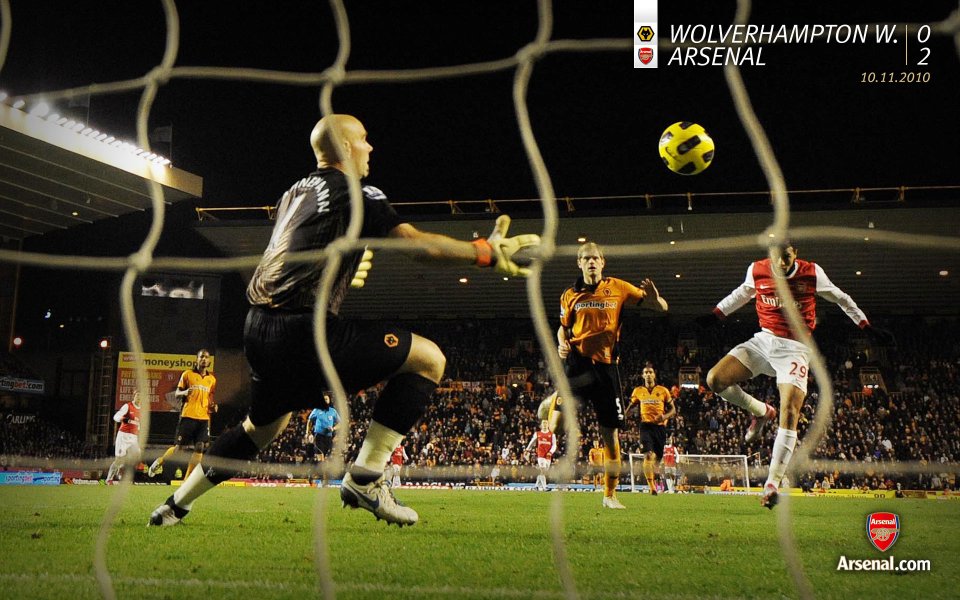 Arsenal Vs Wolverhampton Wolves Football Match Moment 10 11 2010