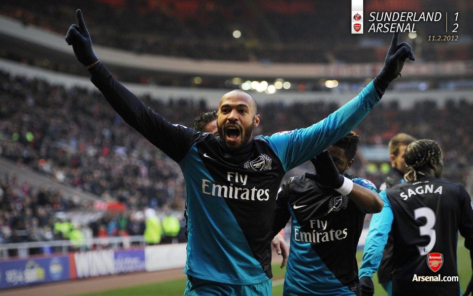 Arsenal Player Celebrating Goal Against Sunderland 2012