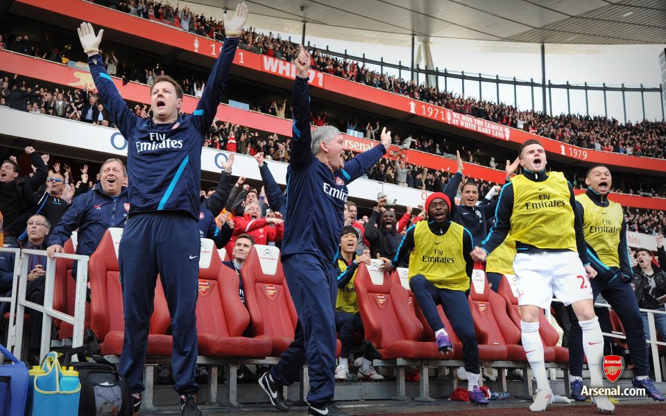 Arsenal FC Players Celebration At Home Ground