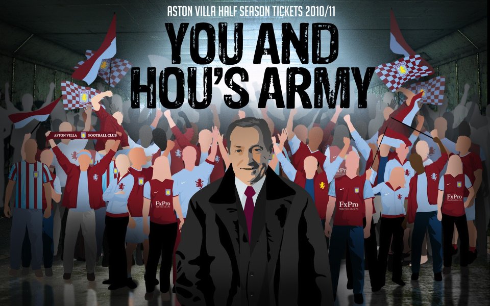 Aston Villa 2010/11 Half Season Tickets Illustration You And Hou's Army