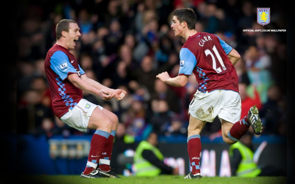 Aston Villa Players Celebration Scene