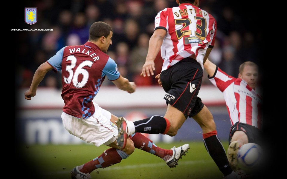 Aston Villa Player Walker In Premier League Match Action