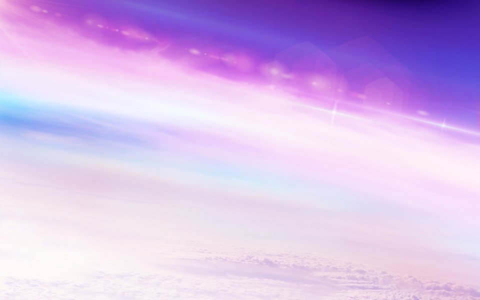 Stratosphere High Altitude Purple Pink Aurora Cloudscape Wallpaper
