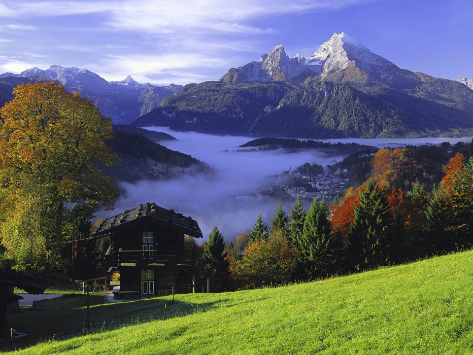 Bavaria Germany Alps Autumn Landscape