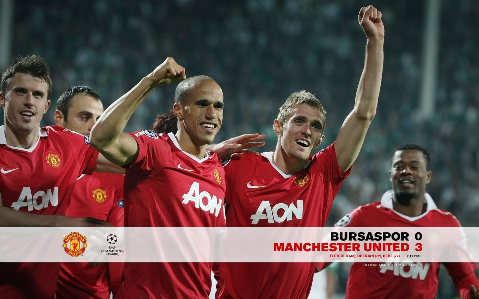 Bursaspor 0 Manchester United 3 2010 Champions League Celebration