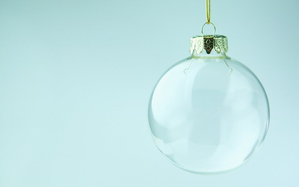 Minimalist Transparent Glass Christmas Bauble