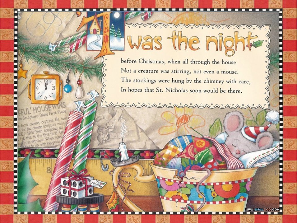 Classic Christmas Poetry Wallpaper