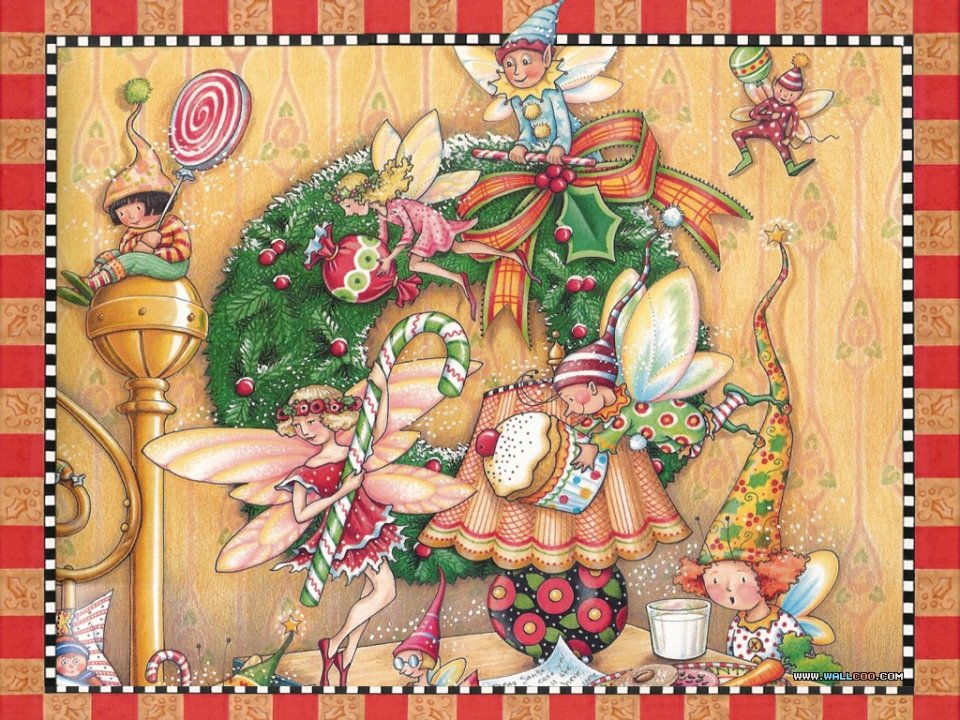 Fairy Tale Christmas Sprits Candy Wreath