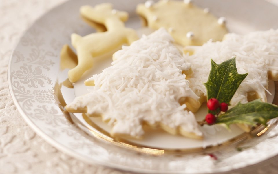 Christmas Coconut Biscuits And Gingerbread