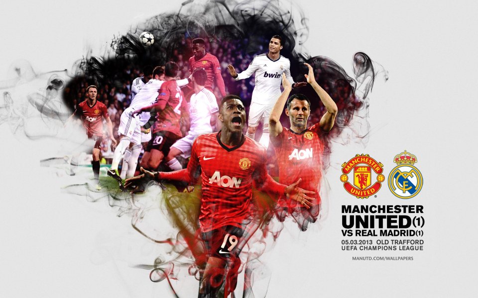 Manchester United Vs Real Madrid Champions League Wallpaper (05.03.2013 Old Trafford)