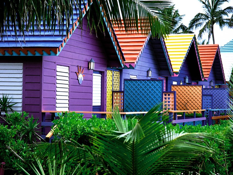 Colorful Houses Bahamas Tropical Coastal Cottages