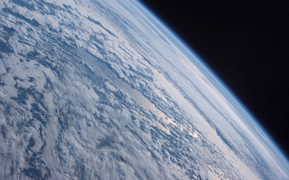 Space View Earth Atmosphere Clouds Panorama