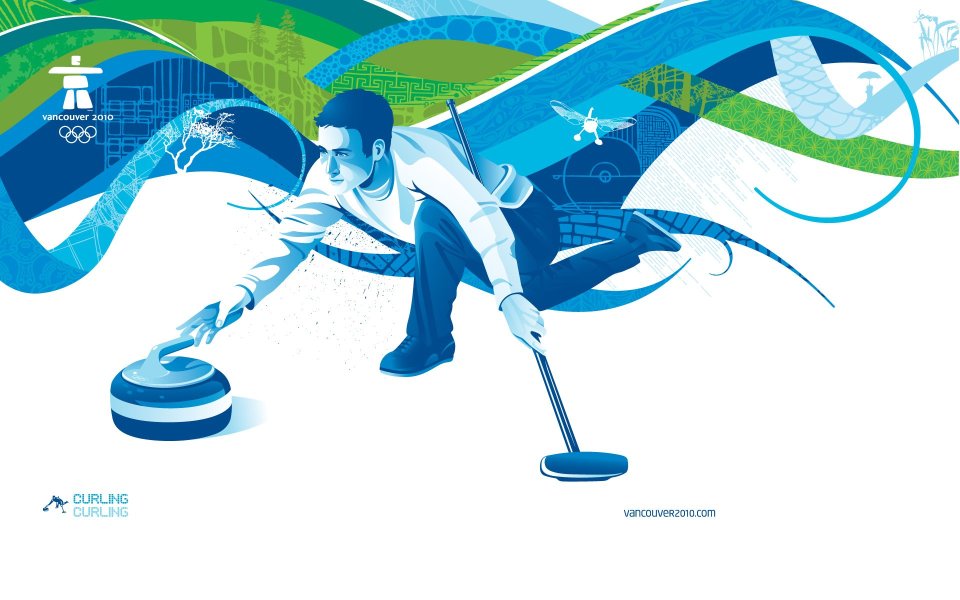 2010 Vancouver Winter Olympics Curling Illustration