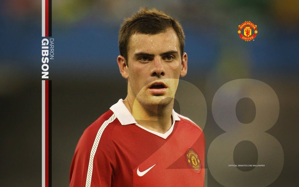 Darron Gibson Manchester United Official Portrait Wallpaper