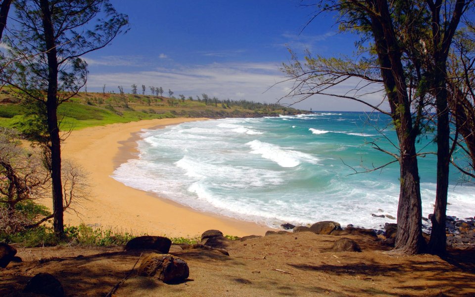 Donkey Beach Kauai Hawaii Scenery