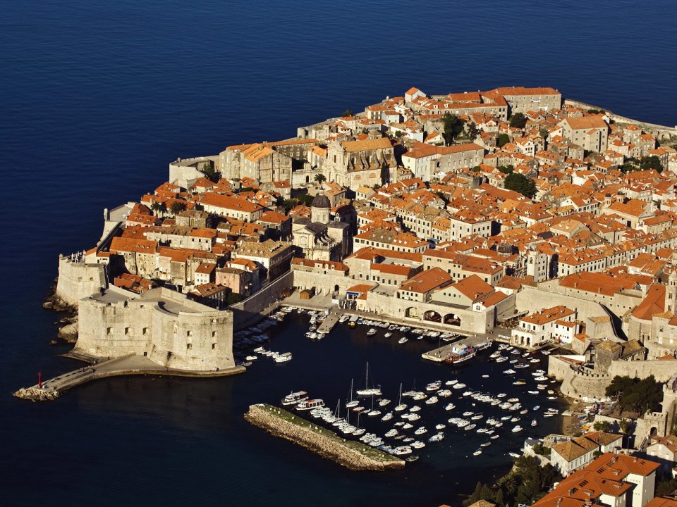 Dubrovnik Croatia Adriatic Sea Southern Coast Old Town View