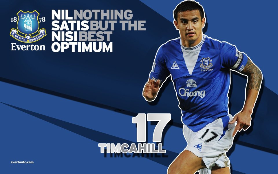 Tim Cahill Everton FC 17 Jersey Football Poster