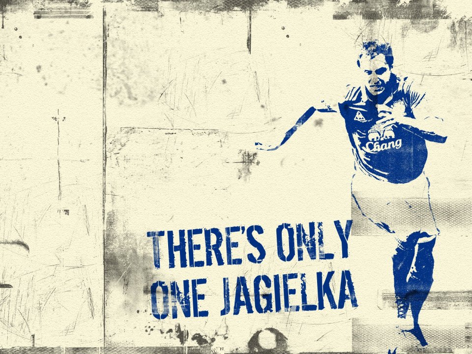 Everton Player Phil Jagielka Retro Graffiti Wallpaper