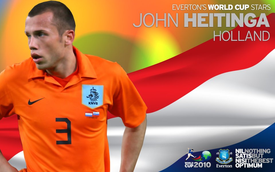 John Heitinga Everton World Cup Star Netherlands 2010 Poster