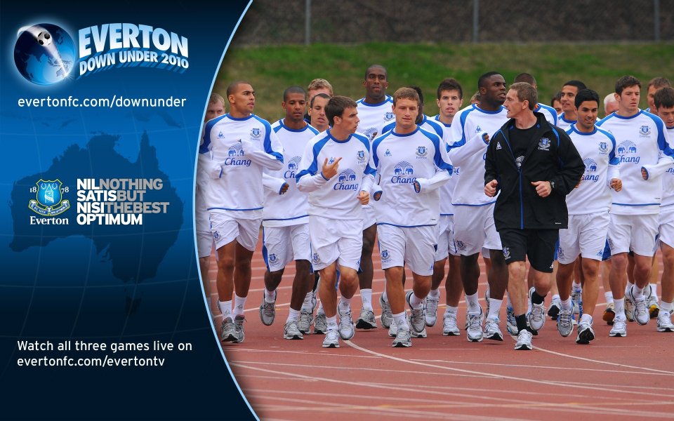 Everton FC 2010 Down Under Training Promotional Poster