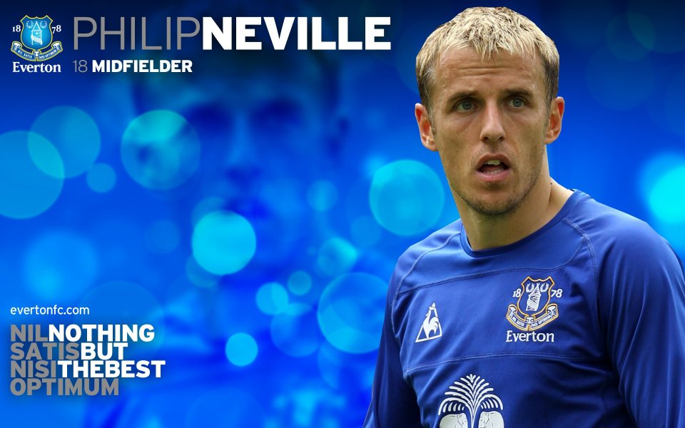 Phil Neville Everton Fc Midfielder Official Poster