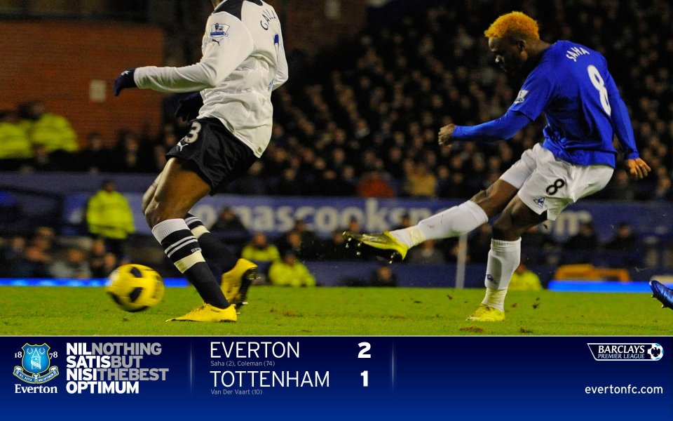 Everton 2 1 Tottenham Premier League Football Match Moment