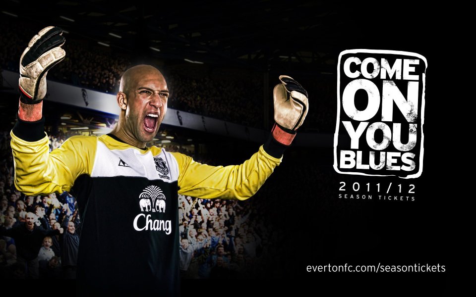 Everton FC 2011 12 Season Ticket Poster Tim Howard