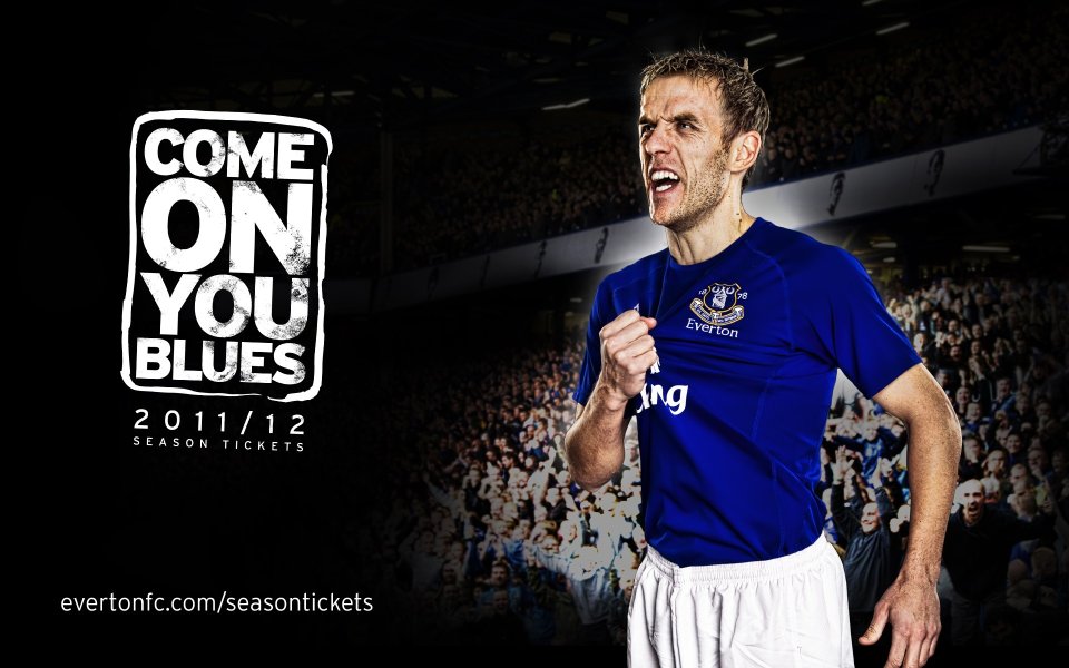 Everton Fc 2011 12 Season Ticket Poster Phil Neville