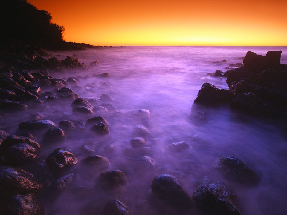 Dreamy Hawaii Coast After Sunset