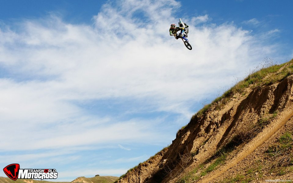 Motocross Rider Mid Air Jump Scene