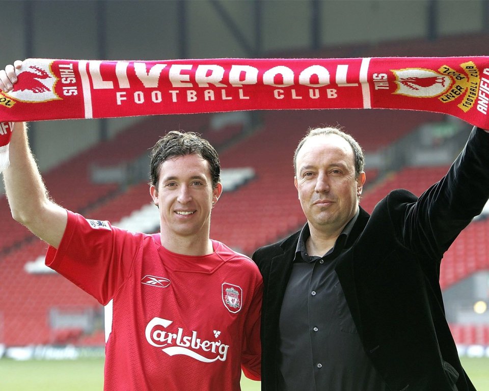 Robbie Fowler Rafa Benitez Liverpool Fc Anfield Signing Photo