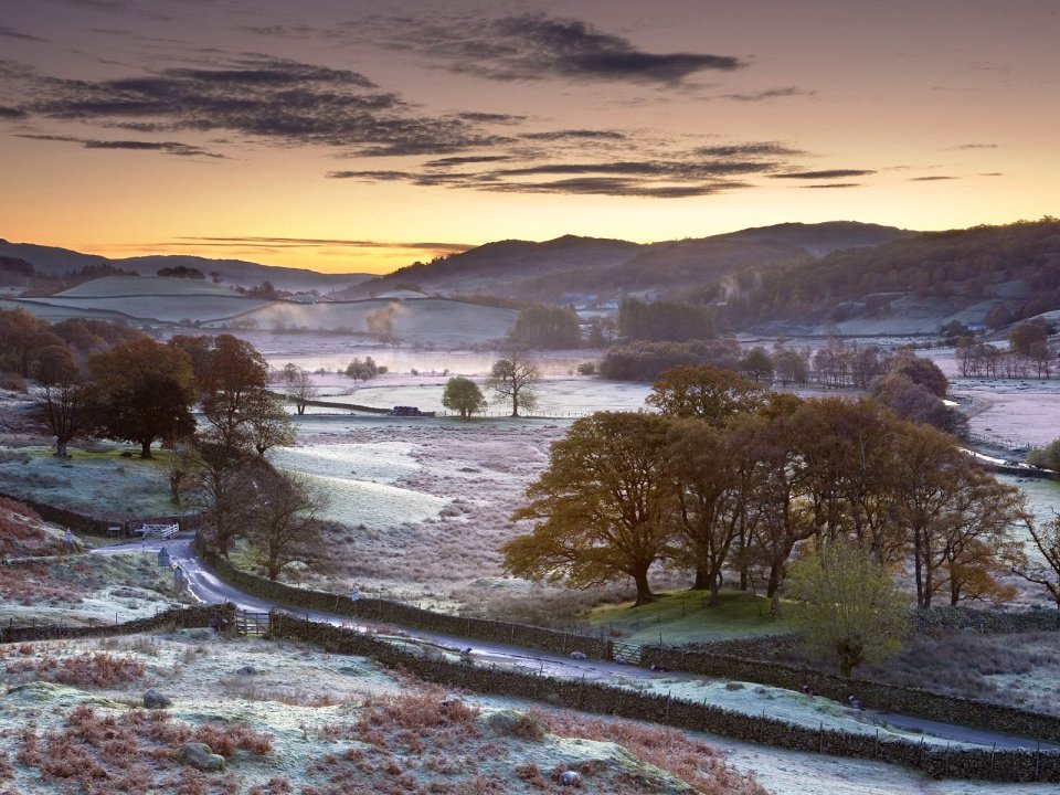 Frosty Morning Little Langdale Lake District Cumbria England